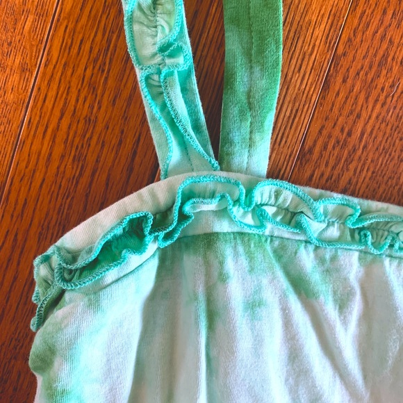 Tie dye green and white sun dress - Picture 2 of 4